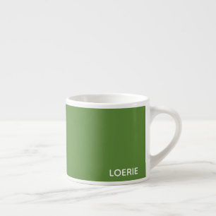 Loerie green color name espresso cup