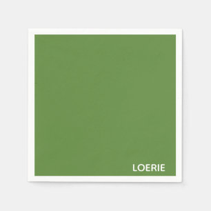 Loerie green color name napkin