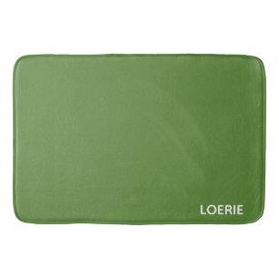 Loerie green colour name bath mat