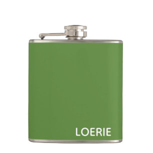 Loerie green colour name hip flask
