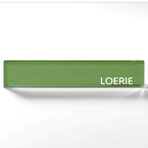 Loerie green colour name nameplate
