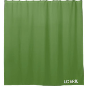 Loerie green colour name shower curtain