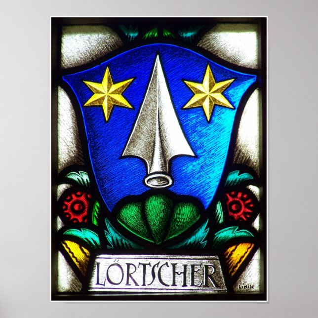 Loertscher Family Crest Poster (Front)