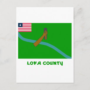 Lofa County Flag with Name Postcard