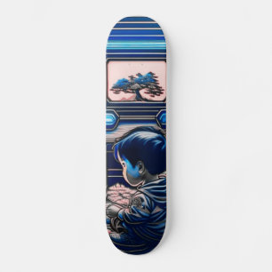 [lofi-art] Japanese Vintage Retro Neo Ukiyo-e Bons Skateboard