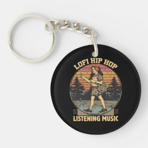 Lofi hip hop chillhop music key ring