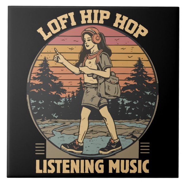 Lofi hip hop chillhop music tile (Front)