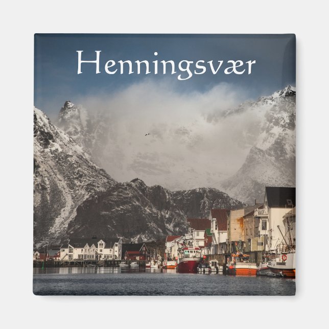 Lofoten Fishing Village Henningsvaer Magnet (Front)