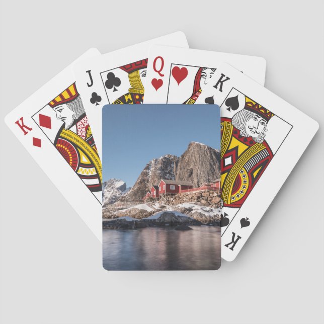 Lofoten Hamnoy Fishing Village Playing Cards (Back)