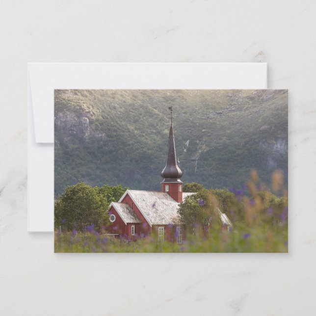 Lofoten Islands Flakstad Church Card (Front)