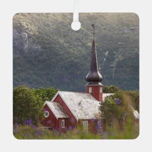 Lofoten Islands Flakstad Church Metal Tree Decoration
