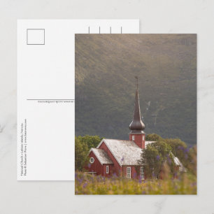 Lofoten Islands Flakstad Church Postcard