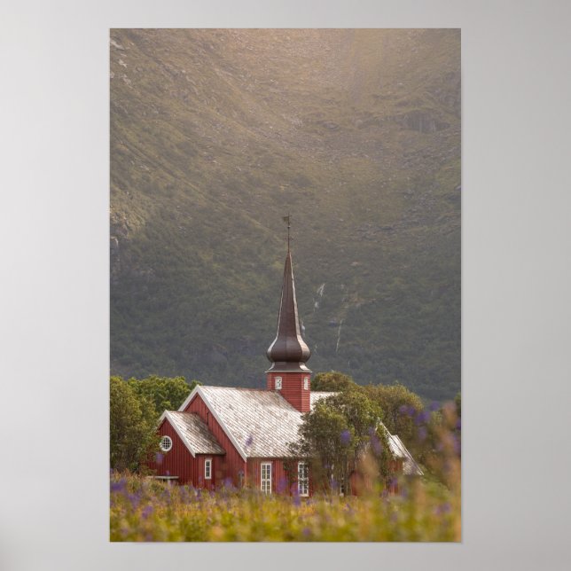 Lofoten Islands Flakstad Church Poster (Front)