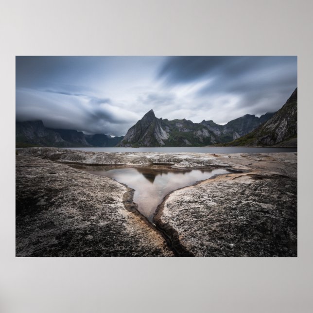 Lofoten Islands Mountain Landscape Photo Poster (Front)