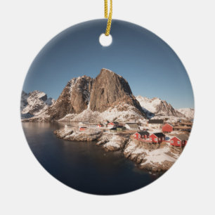 Lofoten Islands Norway Ceramic Tree Decoration