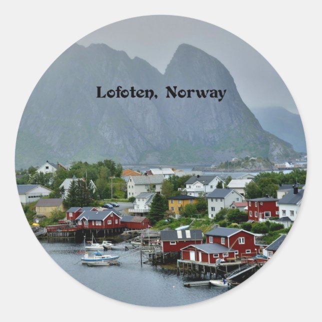 Lofoten Islands, Norway Classic Round Sticker (Front)