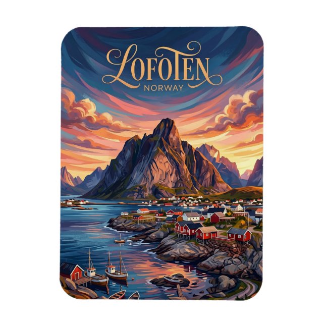 Lofoten Islands Norway Magnet (Vertical)