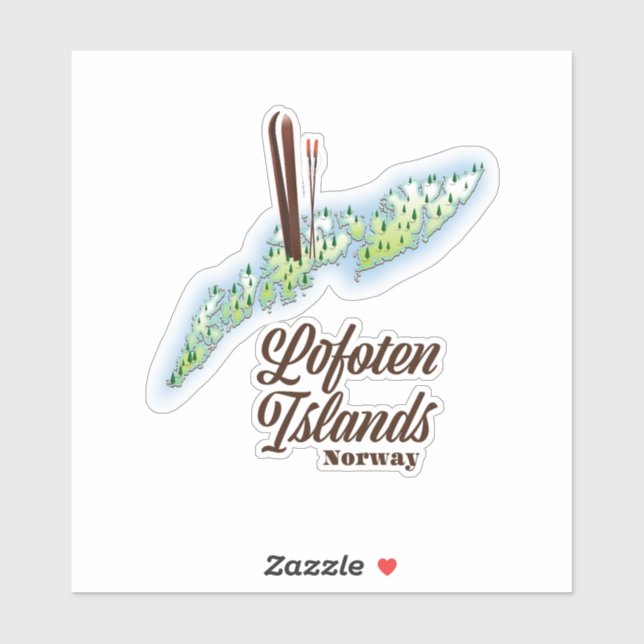 Lofoten islands, Norway ski poster. (Sheet)