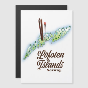Lofoten islands, Norway ski poster.