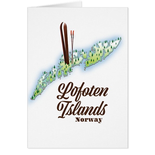 Lofoten islands, Norway ski poster. (Front)