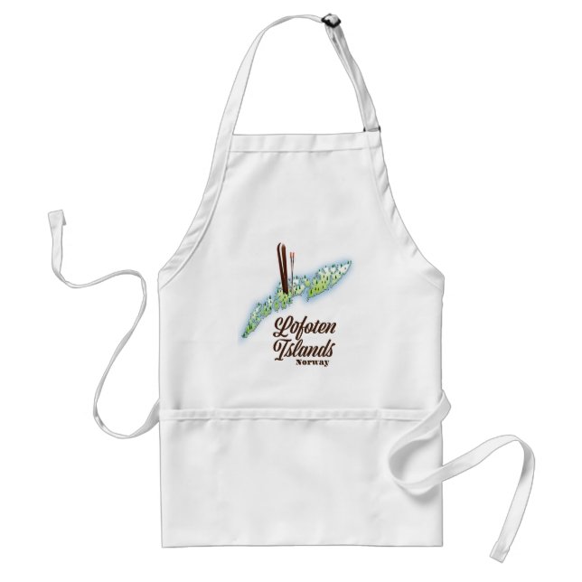 Lofoten islands, Norway ski poster. Standard Apron (Front)