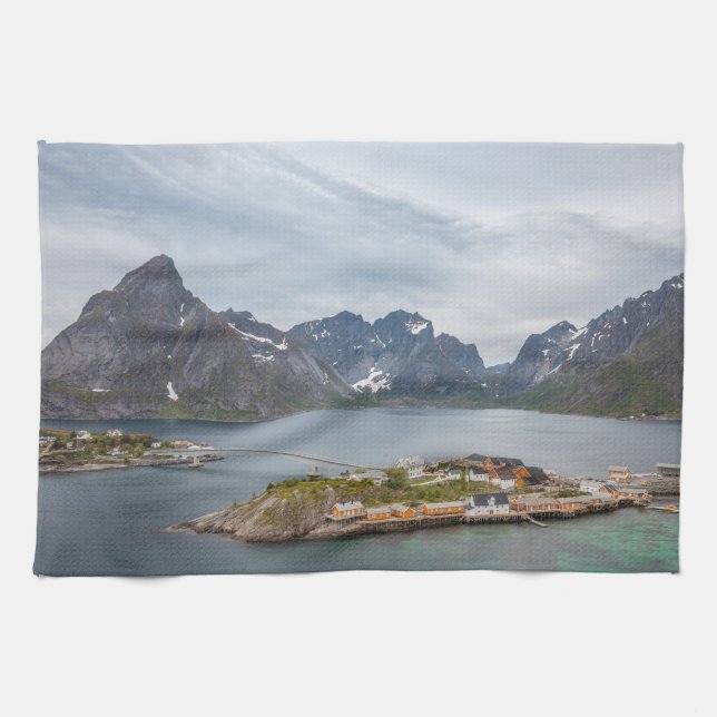 Lofoten Islands Norway Tea Towel (Horizontal)