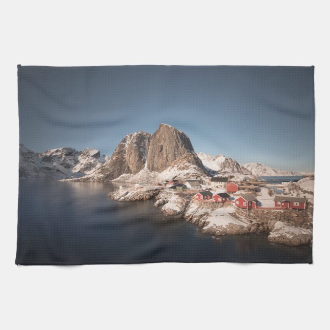 Lofoten Islands Norway Tea Towel (Horizontal)