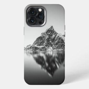 Lofoten Mountain Black and White Photo iPhone 13 Pro Max Case