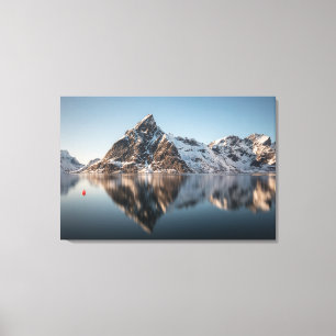 Lofoten Mountain Landscape Photo Canvas Print
