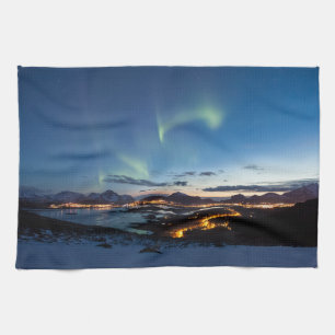 Lofoten Northern Lights Tea Towel