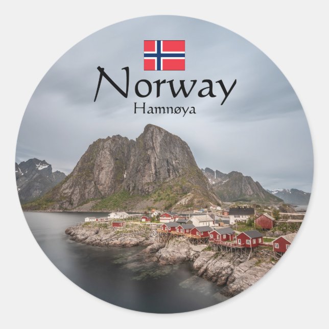Lofoten Norway Classic Round Sticker (Front)