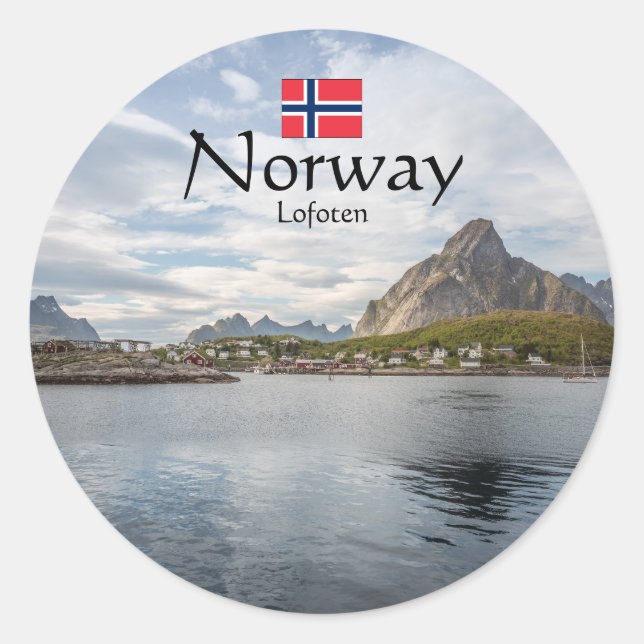 Lofoten Norway Classic Round Sticker (Front)
