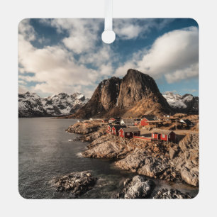 Lofoten Norway Hamnoy Landscape Photo Metal Tree Decoration