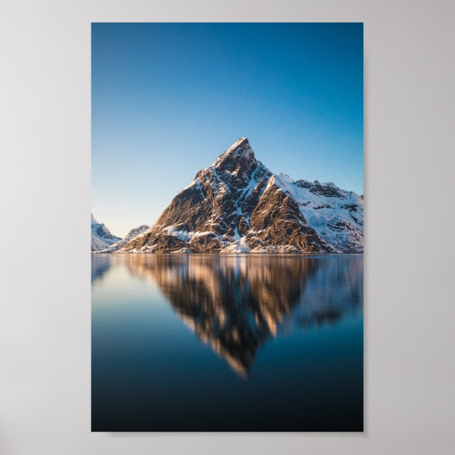 Lofoten Norway Mountain Landscape Photo Poster (Front)