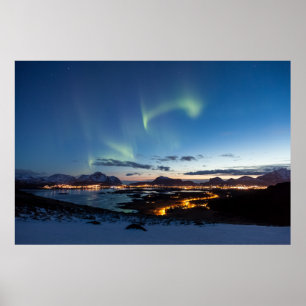 Lofoten Norway Northern Lights Poster
