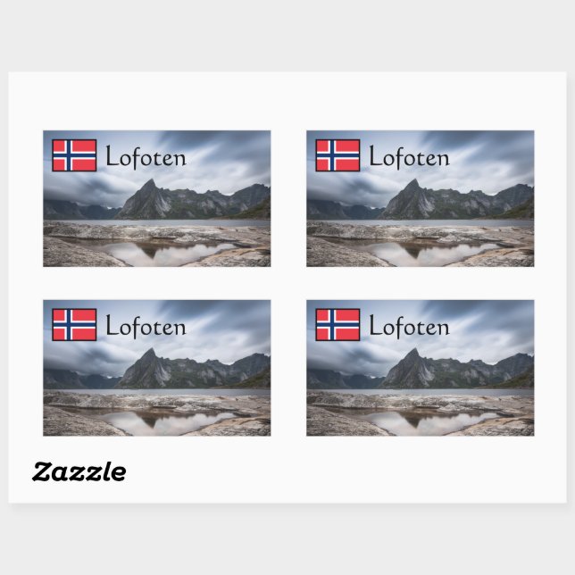 Lofoten Norway Rectangular Sticker (Sheet)