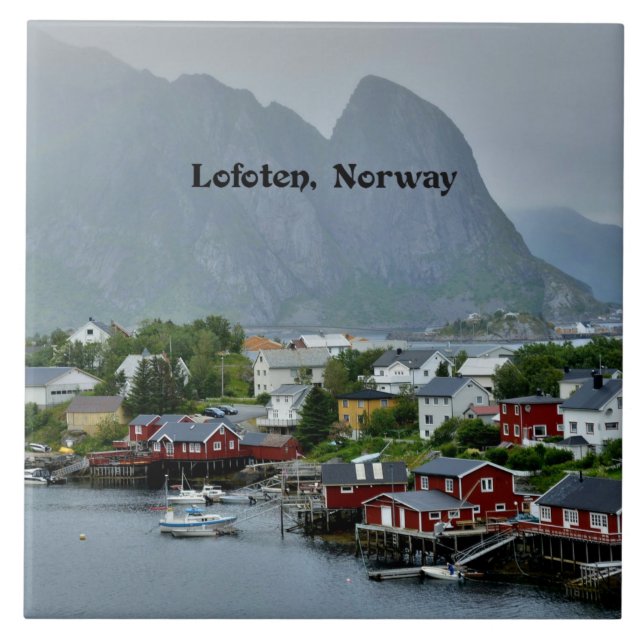 Lofoten, Norway scenic landscape photograph Tile (Front)