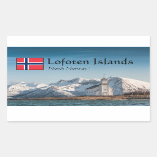 Lofoten Norway Souvenir Rectangular Sticker