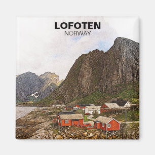 Lofoten Norway Travel Souvenir Magnet