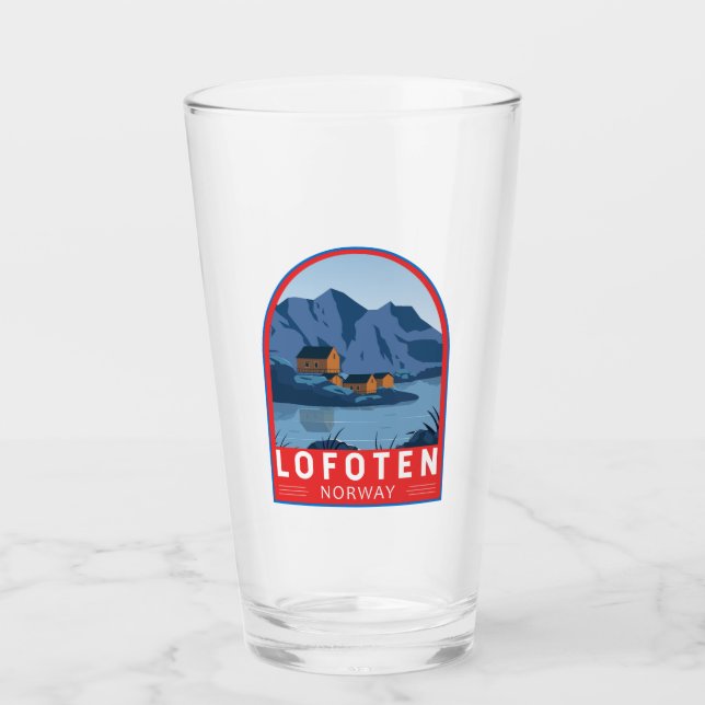 Lofoten Norway Travel Vintage Art Glass (Front)