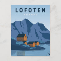 Lofoten Norway Travel Vintage Art