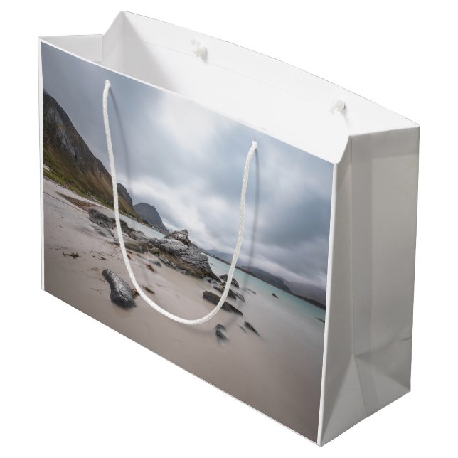 Lofoten Ramberg Beach Large Gift Bag (Back Angled)