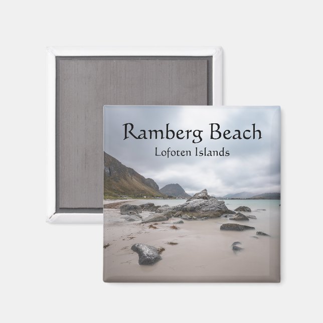 Lofoten Ramberg Beach Magnet (Front/Back)