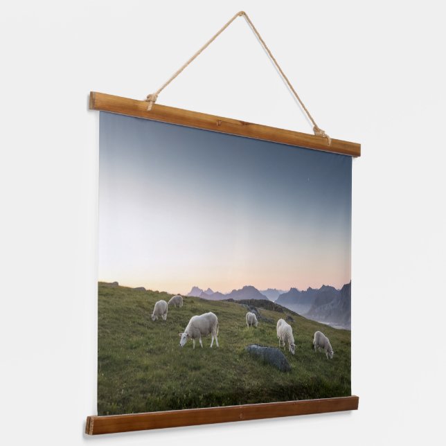 Lofoten Sheep Hanging Tapestry (Angled)