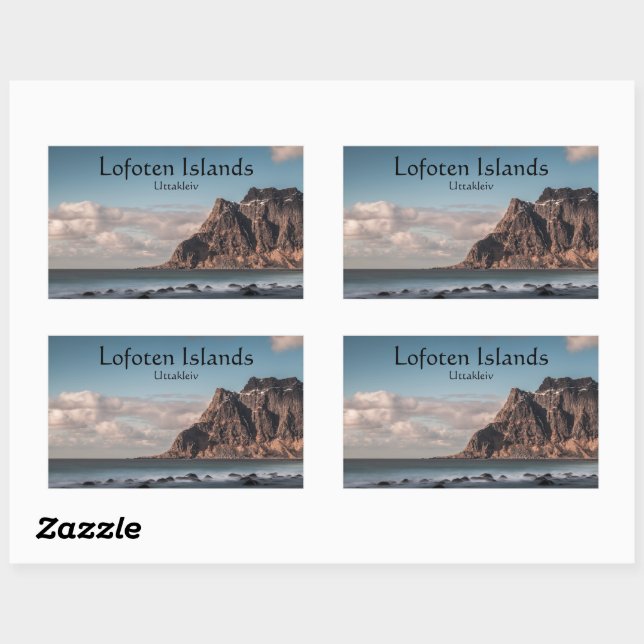 Lofoten Uttakleiv Rectangular Sticker (Sheet)