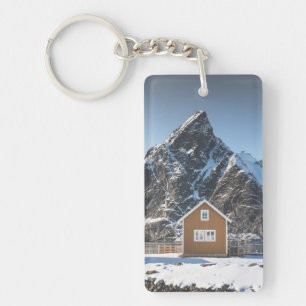 Lofoten Yellow Cabin Key Ring
