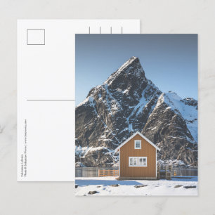 Lofoten Yellow Cabin Postcard