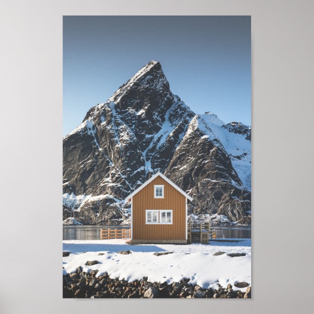Lofoten Yellow Cabin Poster (Front)