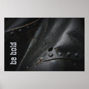 Loft style minimalist black metal poster