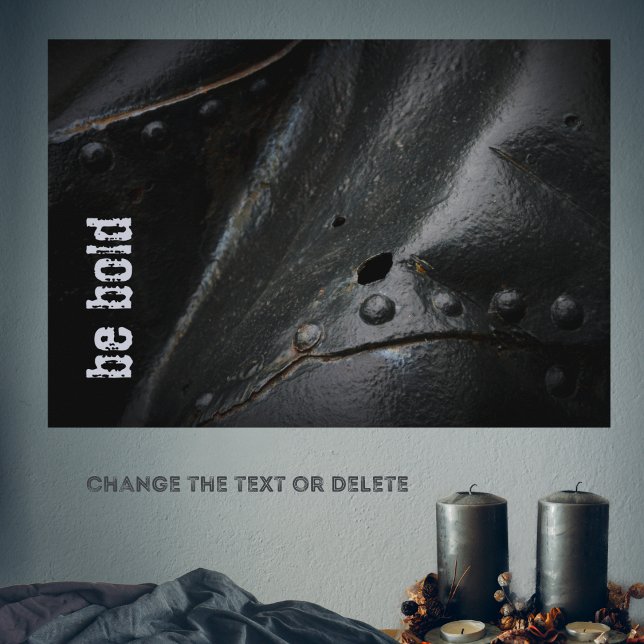 Loft style minimalist black metal poster (Creator Uploaded)